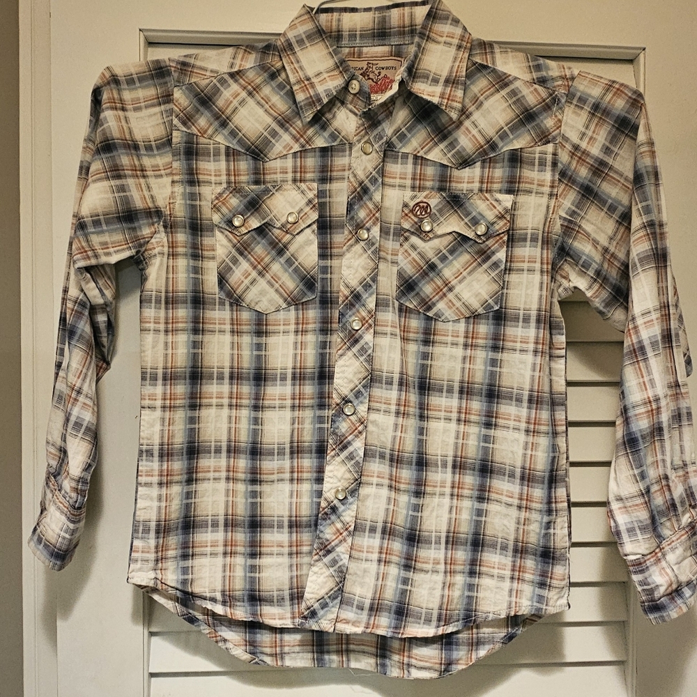 Adorable boys Wrangler western shirt M(7-8)